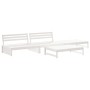 Set Salotto da Giardino 4 pz Bianco in Legno Massello di Pino