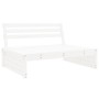 Set Salotto da Giardino 6 pz Bianco in Legno Massello di Pino