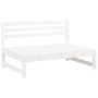 Set Salotto da Giardino 6 pz Bianco in Legno Massello di Pino