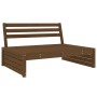 Set Salotto da Giardino 5 pz Miele in Legno Massello di Pino