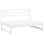 Set Salotto da Giardino 5 pz Bianco in Legno Massello di Pino