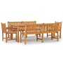 Set da Pranzo per Giardino 5 pz in Legno Massello di Teak