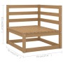 Set Divani da Giardino 13 pz con Cuscini Legno Massello di Pino