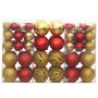 Palline di Natale 100 pz Oro e Rosso Vino 3 / 4 / 6 cm