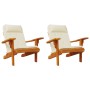 Cuscini per Sedia Adirondack 2 pz Crema in Tessuto Oxford