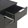 Credenza con Finitura Lucida Nera 71x35x80 cm in Truciolato