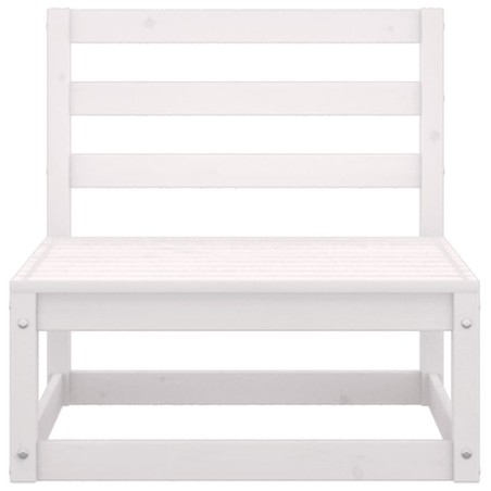 Set Divani da Giardino 3 pz Cuscini Legno Massello Pino Bianco