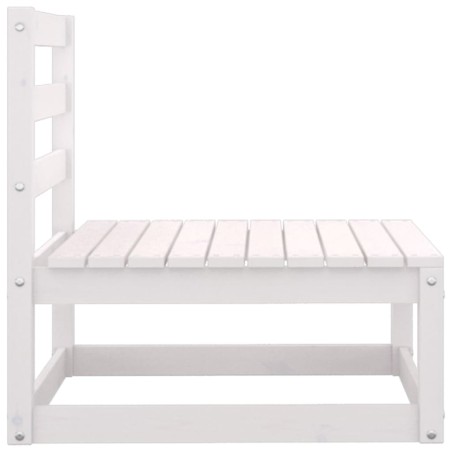 Set Divani da Giardino 3 pz Cuscini Legno Massello Pino Bianco