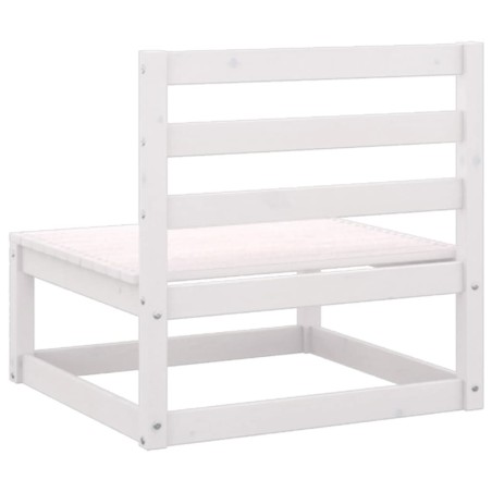 Set Divani da Giardino 3 pz Cuscini Legno Massello Pino Bianco