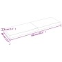 Ripiano Marrone Scuro 140x40x(2-6) cm Massello Rovere Trattato