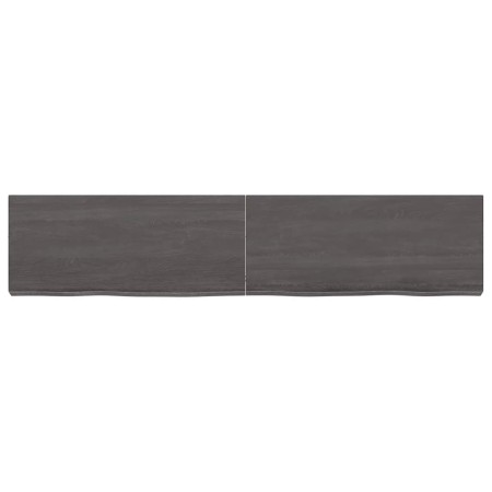 Ripiano Marrone Scuro 140x30x(2-6) cm Massello Rovere Trattato