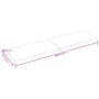 Piano per Tavolo 200x60x(2-4) cm Rovere Non Trattato Bordi Vivi