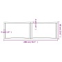 Piano per Tavolo 200x60x(2-4) cm Rovere Non Trattato Bordi Vivi