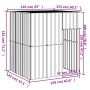 Casetta Cani Tetto Grigio Chiaro 165x153x181 cm Acciaio Zincato