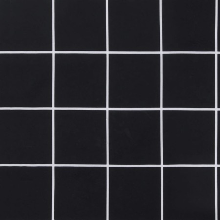 Cuscini per Sedia 6 pz Motivo a Quadri Nero 40x40x7 cm Tessuto