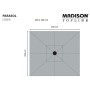 Madison Ombrellone Denia 200x200 cm Ecru