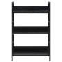 Scaffale Libri 3 Ripiani Nero 60x27,6x90,5 cm Legno Multistrato