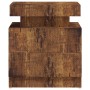 Comodino Rovere Fumo 45x35x52 cm in Legno Multistrato