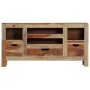 Credenza Grigia 100x30x50 cm in Legno Massello di Sheesham