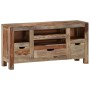 Credenza Grigia 100x30x50 cm in Legno Massello di Sheesham