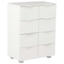 Credenza Bianco Lucido 60x35x80 cm in Legno Multistrato