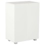 Credenza Bianco Lucido 60x35x80 cm in Legno Multistrato