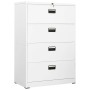 Armadio Classificatore Bianco 90x46x134 cm in Acciaio