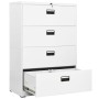 Armadio Classificatore Bianco 90x46x134 cm in Acciaio