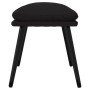 Sgabello Nero 45x29,5x35 cm in Similpelle Lucida
