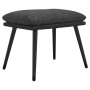 Sgabello Grigio Scuro 45x29,5x35 cm in Tessuto e Similpelle