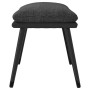 Sgabello Grigio Scuro 45x29,5x35 cm in Tessuto e Similpelle