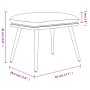 Sgabello Grigio Scuro 45x29,5x35 cm in Tessuto e Similpelle