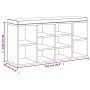 Panca Porta Scarpe Bianco Lucido 103x30x48 cm Legno Multistrato