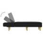 Chaise Longue in Tessuto Nero