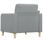Poltrona Grigio Chiaro 60 cm in Tessuto