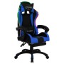 Sedia da Gaming con Luci a LED RGB Blu e Nera in Similpelle