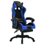 Sedia da Gaming con Luci a LED RGB Blu e Nera in Similpelle