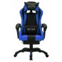 Sedia da Gaming con Luci a LED RGB Blu e Nera in Similpelle