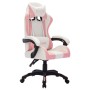 Sedia da Gaming con Luci a LED RGB Rosa e Nera in Similpelle