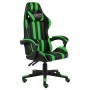 Sedia da Gaming Nero e Verde in Similpelle