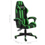 Sedia da Gaming Nero e Verde in Similpelle