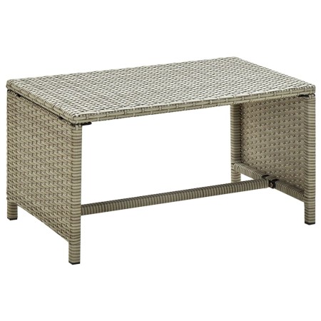 Tavolino da Salotto Beige 70x40x38 cm in Polyrattan