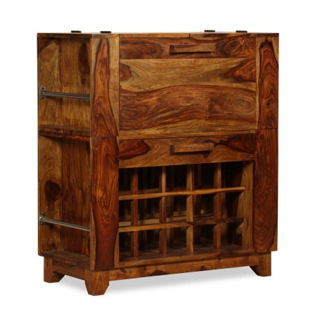 Mobile Bar in Legno Massello di Sheesham 85x40x95 cm