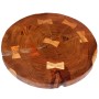 Tavolino da Salotto a Tronco in Legno di Acacia (55-60)x40 cm