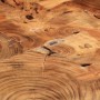 Tavolino da Salotto a Tronco in Legno di Acacia (55-60)x40 cm