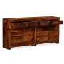 Credenza in Legno Massello di Sheesham 160x35x75 cm