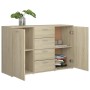 Credenza Rovere Sonoma 120x35,5x75 cm in Legno Multistrato