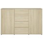 Credenza Rovere Sonoma 120x35,5x75 cm in Legno Multistrato