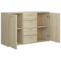 Credenza Rovere Sonoma 120x35,5x75 cm in Legno Multistrato