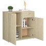 Credenza Rovere Sonoma 80x36x75 cm in Legno Multistrato